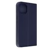 Funda Iphone 14 Cuero Solapa Tarjetero Soporte Vídeo Azul Oscuro