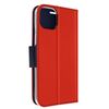 Funda Iphone 14 Tarjetero Soporte Vídeo Bicolor – Rojo Y Negro