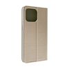 Funda Iphone 14 Pro Solapa Magnética Tarjetero Función Soporte Dorado