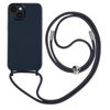 Carcasa Cordón Iphone 14 Semi Rígida Con Collar 80 Cm Azul