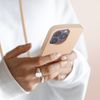Carcasa Cordón Iphone 14 Pro Semi Rígida Con Collar 80 Cm Rosa
