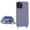 Carcasa Cordón Iphone 14 Pro Semi Rígida Con Collar 80 Cm Violeta
