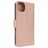 Funda Iphone 14 Solapa Tarjetero Función Soporte Vídeo Oro Rosado