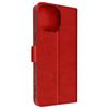 Funda Iphone 14 Pro Max Solapa Tarjetero Función Soporte Vídeo Rojo