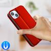 Funda Iphone 14 Solapa Tarjetero Función Soporte Vídeo Rojo