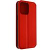 Funda Iphone 14 Pro Max Solapa Tarjetero Función Soporte Vídeo Rojo