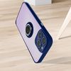 Carcasa Iphone 14 Pro Bimaterial Anilla Metálica Soporte Vídeo Azul
