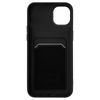 Carcasa Iphone 14 Silicona Flexible Tarjetero Forcell Negro