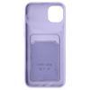 Carcasa Iphone 14 Silicona Flexible Tarjetero Forcell Morado