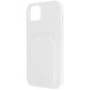 Carcasa Iphone 14 Silicona Flexible Tarjetero Forcell Blanco