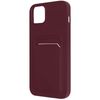 Carcasa Iphone 14 Silicona Flexible Tarjetero Forcell Granate