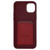 Carcasa Iphone 14 Silicona Flexible Tarjetero Forcell Granate