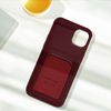 Carcasa Iphone 14 Silicona Flexible Tarjetero Forcell Granate