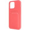 Carcasa Iphone 14 Pro Silicona Flexible Tarjetero Forcell Coral