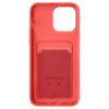 Carcasa Iphone 14 Pro Silicona Flexible Tarjetero Forcell Coral