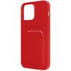 Carcasa Iphone 14 Pro Silicona Flexible Tarjetero Forcell Rojo