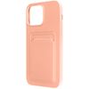 Carcasa Iphone 14 Pro Silicona Flexible Tarjetero Forcell Rosa