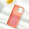 Carcasa Iphone 14 Pro Silicona Flexible Tarjetero Forcell Rosa