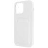 Carcasa Iphone 14 Pro Silicona Flexible Tarjetero Forcell Blanco