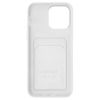 Carcasa Iphone 14 Pro Silicona Flexible Tarjetero Forcell Blanco