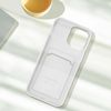 Carcasa Iphone 14 Pro Silicona Flexible Tarjetero Forcell Blanco