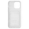 Carcasa Iphone 14 Pro Max Silicona Flexible Tarjetero Forcell Blanco