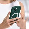 Funda Iphone 14 Compatible Magsafe Acabado Tacto Suave Verde