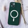 Funda Iphone 14 Compatible Magsafe Acabado Tacto Suave Verde