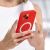 Funda Iphone 14 Compatible Magsafe Acabado Tacto Suave Rojo