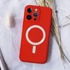 Funda Iphone 14 Pro Max Compatible Magsafe Acabado Tacto Suave Rojo