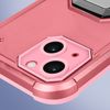 Carcasa Iphone 14 Antigolpes Híbrido Con Anilla De Soporte Magnética Rosa