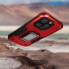 Carcasa Iphone 14 Pro Antigolpes Híbrido Con Anilla De Soporte Magnética Rojo
