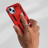 Funda Iphone 14 Antigolpes 2 Materiales Anillo Soporte Vídeo Rojo