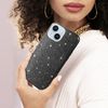 Samsung Iphone 14 Funda De Silicona De Lentejuelas Desmontable Negra