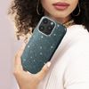 Samsung Iphone 14 Pro Funda De Silicona De Lentejuelas Desmontable Negra