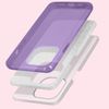 Apple Iphone 14 Pro Funda De Silicona De Lentejuelas Desmontable Violeta