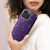 Apple Iphone 14 Pro Funda De Silicona De Lentejuelas Desmontable Violeta