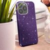 Apple Iphone 14 Pro Funda De Silicona De Lentejuelas Desmontable Violeta