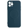 Carcasa Magsafe Iphone 11 Pro Max Silicona Interior Soft Touch Mag Cover Azul