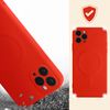 Carcasa Magsafe Iphone 11 Pro Max Silicona Interior Soft Touch Mag Cover Rojo