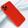 Carcasa Magsafe Iphone 11 Pro Max Silicona Interior Soft Touch Mag Cover Rojo