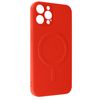 Carcasa Magsafe Iphone 13 Pro Max Silicona Interior Soft Touch Mag Cover Rojo