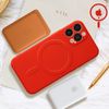 Carcasa Magsafe Iphone 13 Pro Max Silicona Interior Soft Touch Mag Cover Rojo