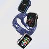 Correa Para Apple Watch Ultra 49mm Silicona Bumper Correa Ajustable Azul Oscuro