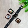 Correa Apple Watch 49mm, 45mm, 44mm, 42mm Silicona Ajustable Negro