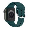 Correa Apple Watch 49mm, 45mm, 44mm, 42mm Silicona Ajustable Verde Oscuro