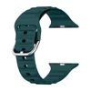Correa Apple Watch 49mm, 45mm, 44mm, 42mm Silicona Ajustable Verde Oscuro
