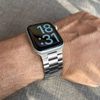 Correa Apple Watch 45mm Y 44mm Y 42mm Enlaces De Acero Inoxidable Plata