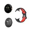 Correa Google Pixel Watch Silicona Bicolor Flexible Suave Negro Y Rojo