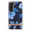 Carcasa Para Samsung Galaxy S23 Dorso Rígido Contorno Suave Diseño Fleurs Azules